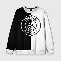 Свитшот детский ФК ПСЖ PSG BLACK & WHITE, цвет: 3D-белый