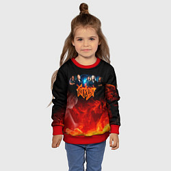 Свитшот детский Ария в огне, цвет: 3D-красный — фото 2