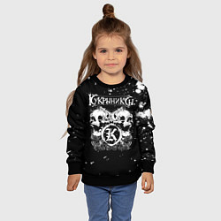 Свитшот детский Кукрыниксы черепа, цвет: 3D-черный — фото 2