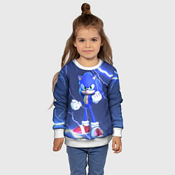 Свитшот детский SONIC СОНИК СИНИЙ ЁЖ Z, цвет: 3D-белый — фото 2