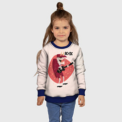 Свитшот детский Ангус Янг ACDC, цвет: 3D-синий — фото 2