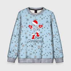 Свитшот детский Рождественская метель, цвет: 3D-меланж