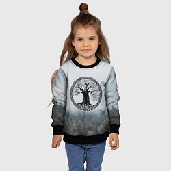 Свитшот детский Иггдрасиль Yggdrasil Z, цвет: 3D-черный — фото 2