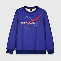 Свитшот детский Space X, цвет: 3D-синий