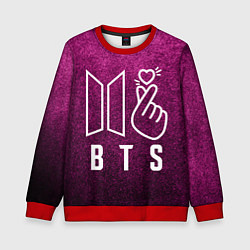 Свитшот детский BTS БТС K-Heart Z, цвет: 3D-красный
