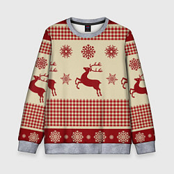Свитшот детский Олени, цвет: 3D-меланж