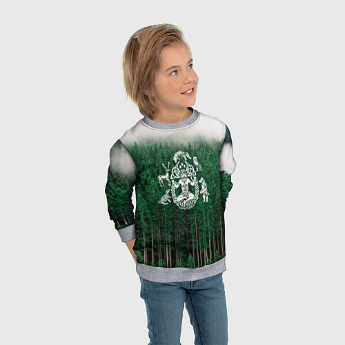 Детский свитшот ВАНАХЕЙМ РУНЫ RUNES Z / 3D-Меланж – фото 3
