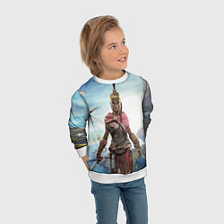 Свитшот детский Воинственная Кассандра, цвет: 3D-белый — фото 2