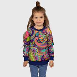Свитшот детский Яркий красочный узор, цвет: 3D-синий — фото 2