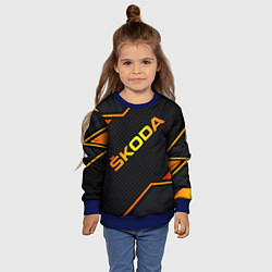 Свитшот детский Skoda Gold Шкода, цвет: 3D-синий — фото 2