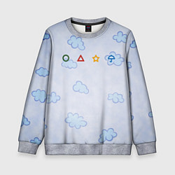 Свитшот детский Ojingeo geim - Облака, цвет: 3D-меланж
