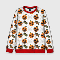 Свитшот детский Patern Halloween 26, цвет: 3D-красный