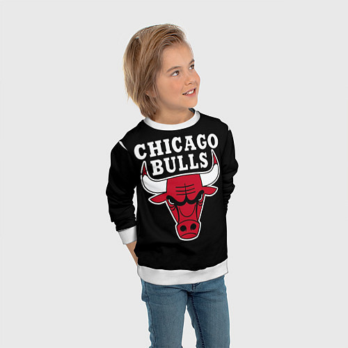 Детский свитшот B C Chicago Bulls / 3D-Белый – фото 3