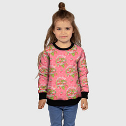 Свитшот детский Корзина с клубникой, цвет: 3D-черный — фото 2
