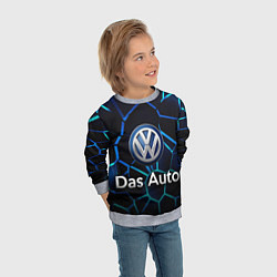 Свитшот детский Volkswagen слоган Das Auto, цвет: 3D-меланж — фото 2
