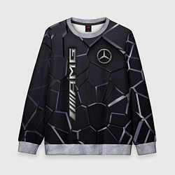 Свитшот детский Mercedes AMG 3D плиты, цвет: 3D-меланж