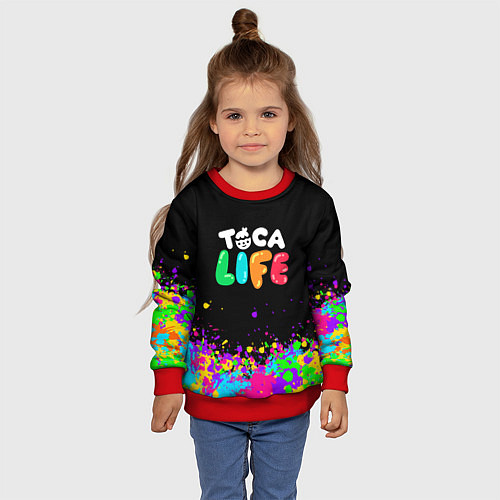 Детский свитшот Toca Life / 3D-Красный – фото 4