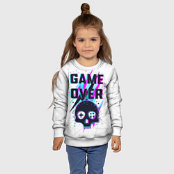 Свитшот детский Game OVER - NEON 3D, цвет: 3D-белый — фото 2