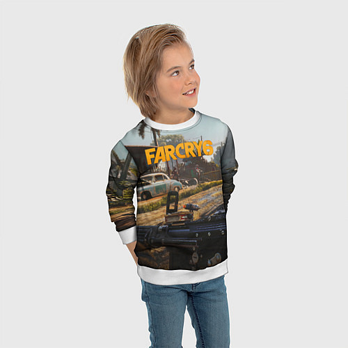 Детский свитшот Far Cry 6 game art / 3D-Белый – фото 3