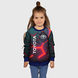 Свитшот детский TOYOTA 3D NEON ТОЙОТА 3Д ПЛИТЫ НЕОН, цвет: 3D-синий — фото 2