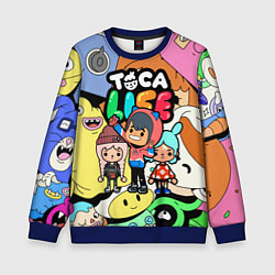 Свитшот детский Toca Life: Heroes, цвет: 3D-синий
