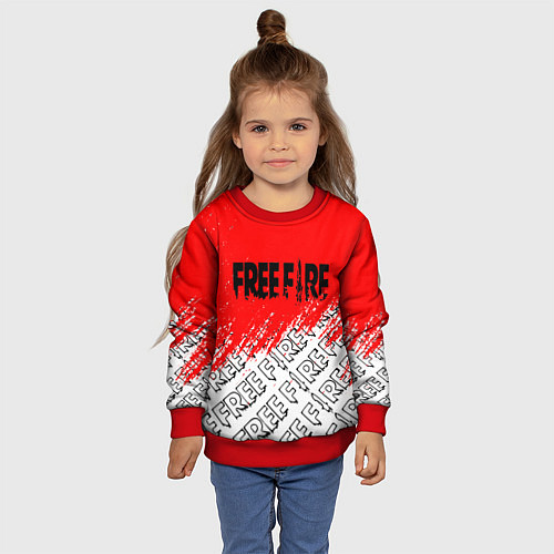 Детский свитшот Фри фаер День Booyah, / 3D-Красный – фото 4