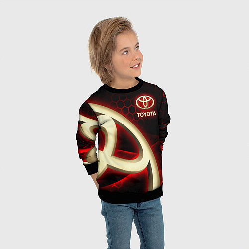 Детский свитшот Тойота Toyota / 3D-Черный – фото 3