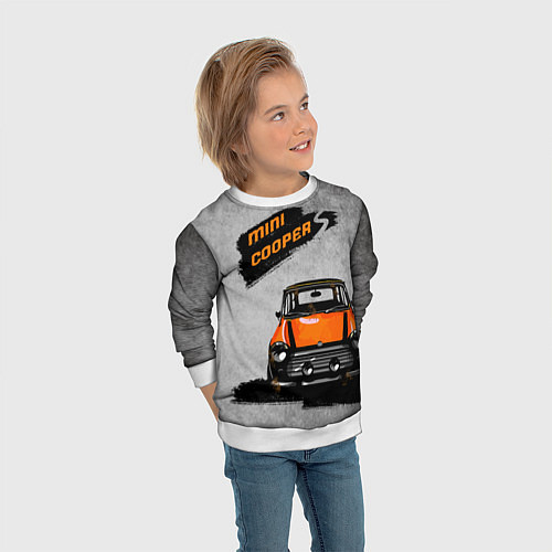 Детский свитшот Maшина Mini / 3D-Белый – фото 3