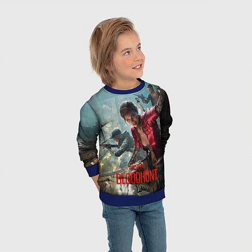 Детский свитшот Vampire: The Masquerade - Bloodhunt / 3D-Синий – фото 3