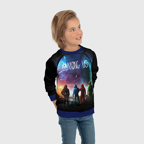 Детский свитшот AMONG US SPACE IMPOSTOR / 3D-Синий – фото 3