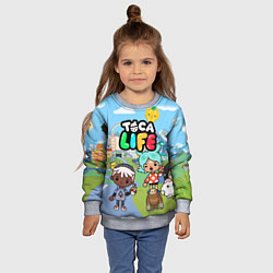 Свитшот детский Toca Life, цвет: 3D-меланж — фото 2