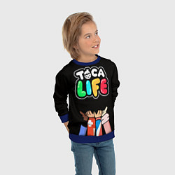 Свитшот детский Toca Life: Friends, цвет: 3D-синий — фото 2