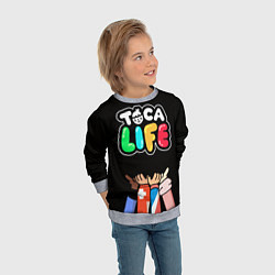 Свитшот детский Toca Life: Friends, цвет: 3D-меланж — фото 2
