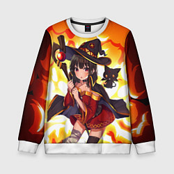 Свитшот детский MeguminYunyun, цвет: 3D-белый