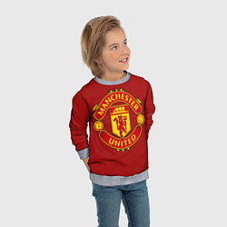 Свитшот детский Manchester United F C, цвет: 3D-меланж — фото 2
