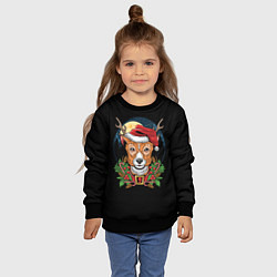 Свитшот детский Рождественский Оленёнок, цвет: 3D-черный — фото 2