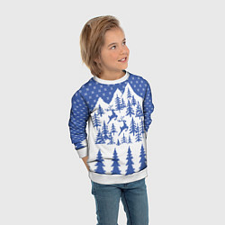 Свитшот детский Горные Олени, цвет: 3D-белый — фото 2