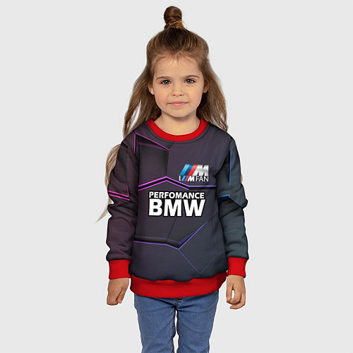 Детский свитшот BMW Perfomance / 3D-Красный – фото 4