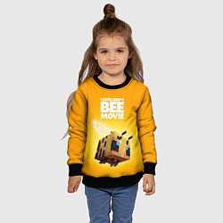 Свитшот детский BEE MOVIE Minecraft, цвет: 3D-черный — фото 2