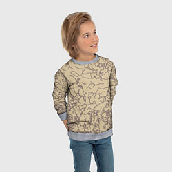 Свитшот детский Рисованный камень, цвет: 3D-меланж — фото 2