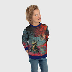 Свитшот детский Sekiro Самурай против дракона, цвет: 3D-синий — фото 2