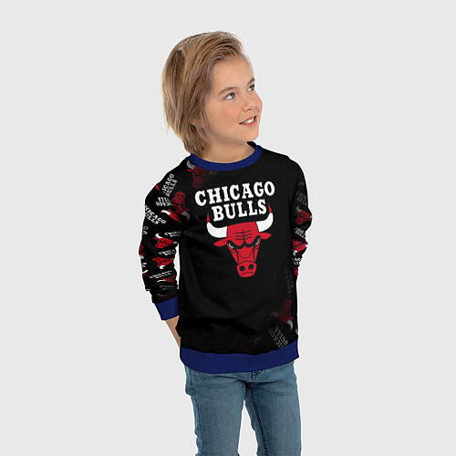 Детский свитшот ЧИКАГО БУЛЛС БЫКИ CHICAGO BULLS / 3D-Синий – фото 3