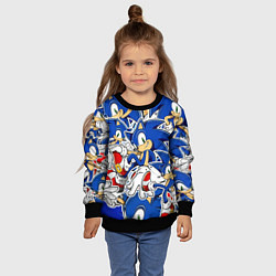 Свитшот детский SONIC ПАТТЕРН СОНИК, цвет: 3D-черный — фото 2