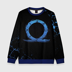 Свитшот детский GOD OF WAR LOGO ЭМБЛЕМА РАГНАРЁК, цвет: 3D-синий