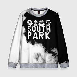 Свитшот детский Все пацаны на черном фоне Южный Парк, цвет: 3D-меланж