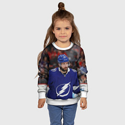 Свитшот детский Никита Кучеров, НХЛ, цвет: 3D-белый — фото 2