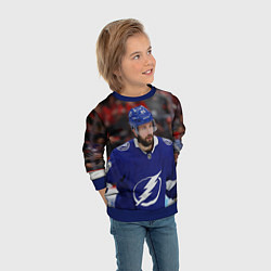 Свитшот детский Никита Кучеров, НХЛ, цвет: 3D-синий — фото 2