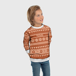 Свитшот детский Тепло свитера, цвет: 3D-белый — фото 2