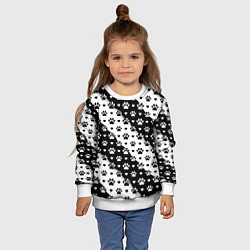Свитшот детский Следы от Лап, цвет: 3D-белый — фото 2