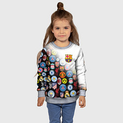 Свитшот детский FC BARCELONA LOGOBOMBING, цвет: 3D-меланж — фото 2